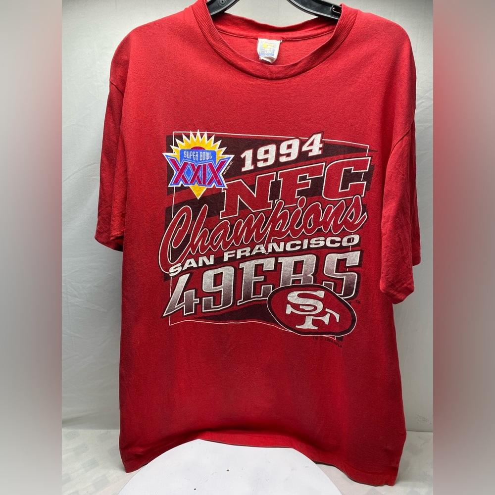 Vintage San Francisco 49ers Super Bowl XXIX Champions T-Shirt 1994 Sz L USA Made